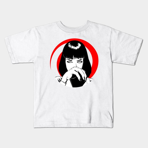 pulp fiction uma thurman Kids T-Shirt by UltraStabilizator